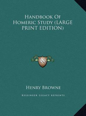 Book cover for Handbook of Homeric Study