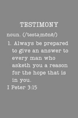 Cover of Testimony