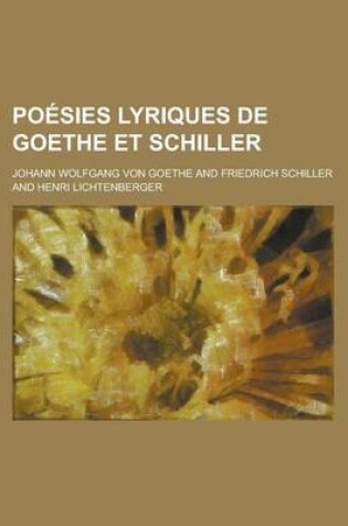 Cover of Poesies Lyriques de Goethe Et Schiller