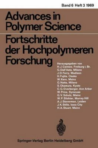 Cover of Advances in Polymer Science 6/3