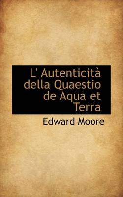 Book cover for L' Autenticit Della Quaestio de Aqua Et Terra