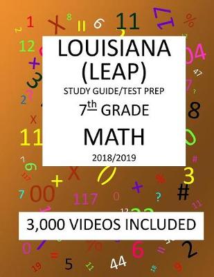 Book cover for 7th Grade LOUISIANA LEAP, 2019 MATH, Test Prep