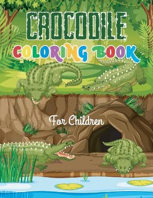 Book cover for Crocodile coloring book for children