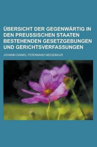 Cover of Ubersicht Der Gegenwartig in Den Preussischen Staaten Bestehenden Gesetzgebungen Und Gerichtsverfassungen