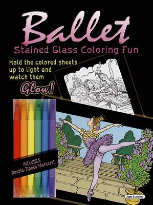 Book cover for Ballet Stained Glass Coloring Fun