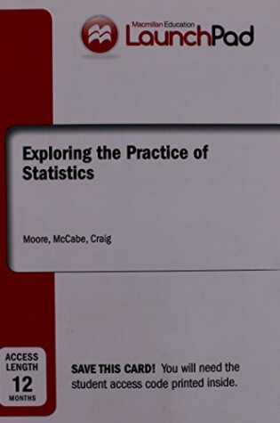Cover of Launchpad for Moore's Exploring the Practice of Statistics (2-Term Access)