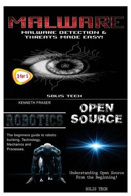 Book cover for Malware + Robotics + Open Source