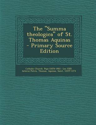 Book cover for The Summa Theologica of St. Thomas Aquinas