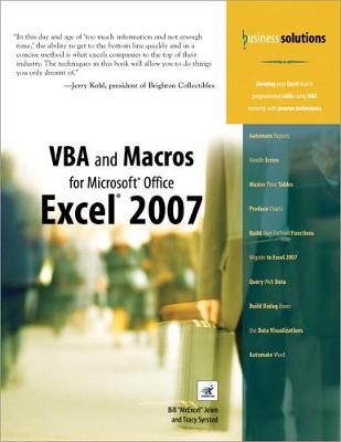 Book cover for VBA and Macros for Microsoft Office Excel 2007 (Adobe Reader)