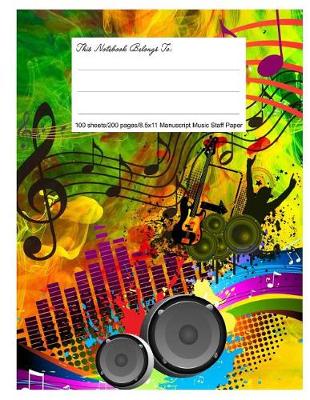 Book cover for Staff Paper Blank Manuscript Musical Notebook, 12 Staves, 8.5.X 11, Sweet Music