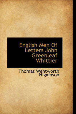 Book cover for English Men of Letters John Greenleaf Whittier