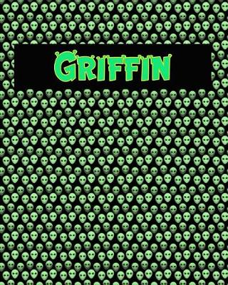 Book cover for 120 Page Handwriting Practice Book with Green Alien Cover Griffin