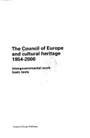 Book cover for The Council of Europe and Cultural Heritage 1954-2000