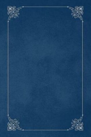 Cover of Navy Blue 101 - Blank Notebook with Fleur de Lis Corners