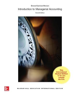 Book cover for INTRODUCTION TO MANAGERIAL ACCOUNTING 7E