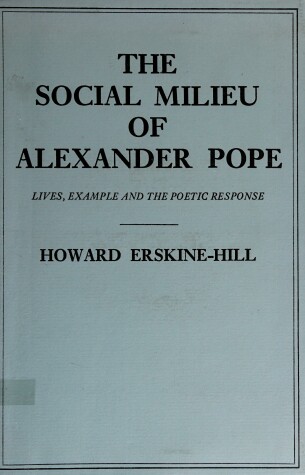 Book cover for Social Milieu of Alexander Pope