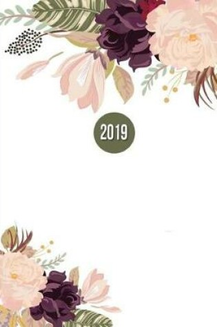 Cover of 2019 Planner; Purple Peony
