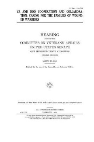 Cover of VA and DOD cooperation and collaboration