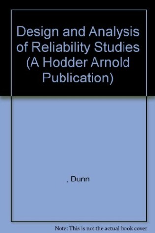 Cover of Design and Analysis of Reliability Studies