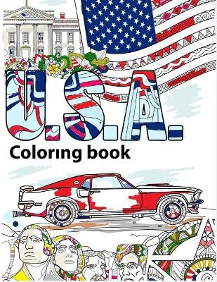 Book cover for USA Coloring Book