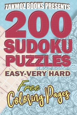 Book cover for Zakmoz Books Presents 200 Sudoku Puzzles