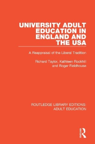 Cover of University Adult Education in England and the USA