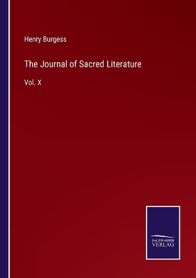 Book cover for The Journal of Sacred Literature