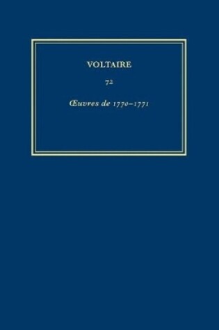 Cover of Complete Works of Voltaire 72