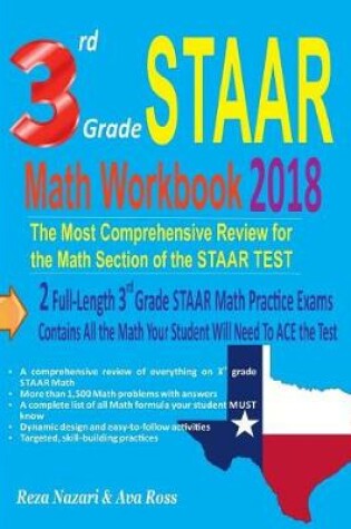 Cover of 3rd Grade STAAR Math Workbook 2018