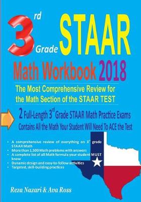 Book cover for 3rd Grade STAAR Math Workbook 2018