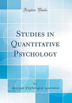 Book cover for Studies in Quantitative Psychology (Classic Reprint)