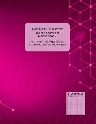 Book cover for Pink 8.5x11 Graph Paper Composition Notebook.