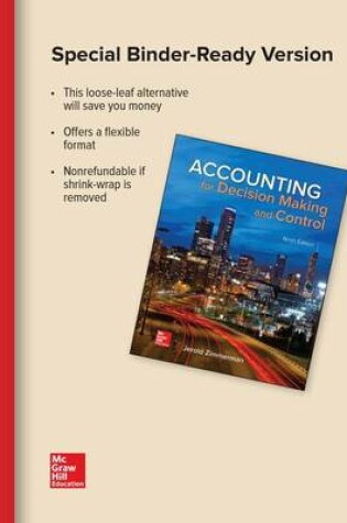 Cover of Gen Combo LL Accounting Decision Making & Control; Connect Access Card