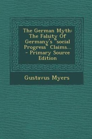 Cover of The German Myth