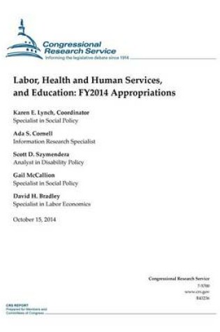 Cover of Labor, Health and Human Services, and Education