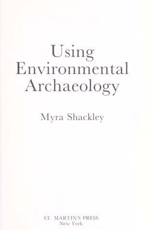 Cover of Using Environmental Archaeology
