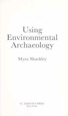 Book cover for Using Environmental Archaeology