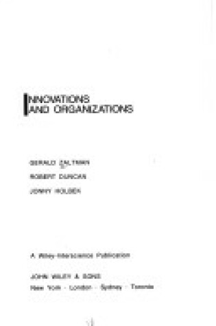 Cover of Innovations and Organizations