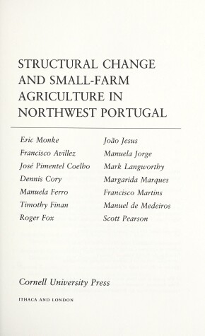 Cover of Structural Change and Small-Farm Agriculture in Northwest Portugal