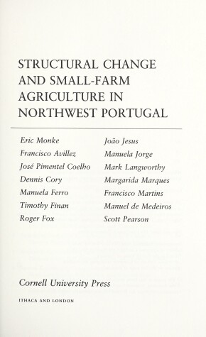 Book cover for Structural Change and Small-Farm Agriculture in Northwest Portugal