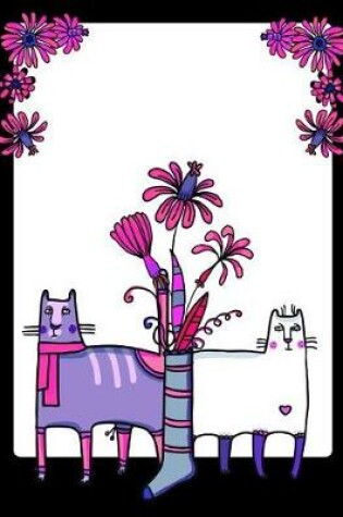 Cover of My Big Fat Journal Notebook For Cat Lovers Funny Cats In Socks With Flowers 9