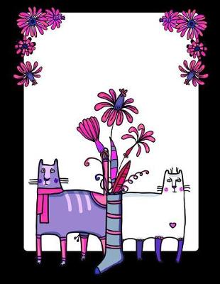 Cover of My Big Fat Journal Notebook For Cat Lovers Funny Cats In Socks With Flowers 9