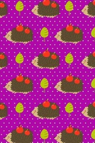 Cover of Journal Notebook Cute Hedgehogs With Apples Pattern 5