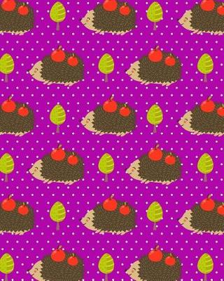 Book cover for Journal Notebook Cute Hedgehogs With Apples Pattern 5