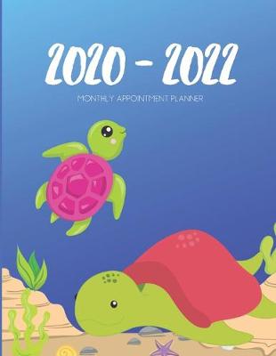 Book cover for 2020-2022 Three 3 Year Planner Turtles Tortoise Monthly Calendar Gratitude Agenda Schedule Organizer