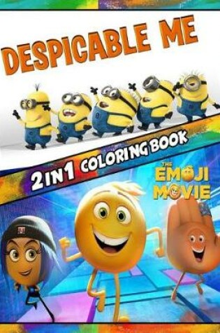 Cover of 2 in 1 Coloring Book Despicable Me and Emoji Movie