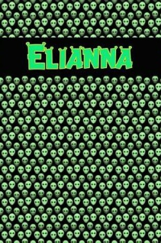 Cover of 120 Page Handwriting Practice Book with Green Alien Cover Elianna