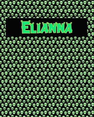 Book cover for 120 Page Handwriting Practice Book with Green Alien Cover Elianna