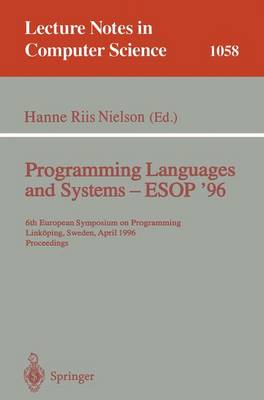 Book cover for Programming Languages and Systems - ESOP '96