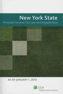 Cover of New York State Personal Income Tax Law and Regulations (as of January 1, 2013)